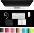Leather Desk Pad Protector,Non-Slip Desk Pad(Black, 23.6" x 13.7") by CADONO