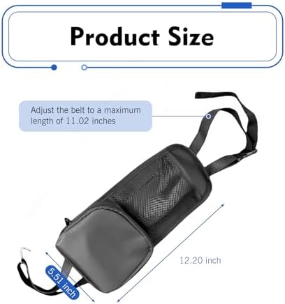 2PCS Car Seat Side Organizer, Multi-Pocket Storage Hanging Bag, Multifunctional Mesh Net Pocket, Holds Phones, Drink, Glasses, Wallet, for Cars, Trucks, Black - Image 2