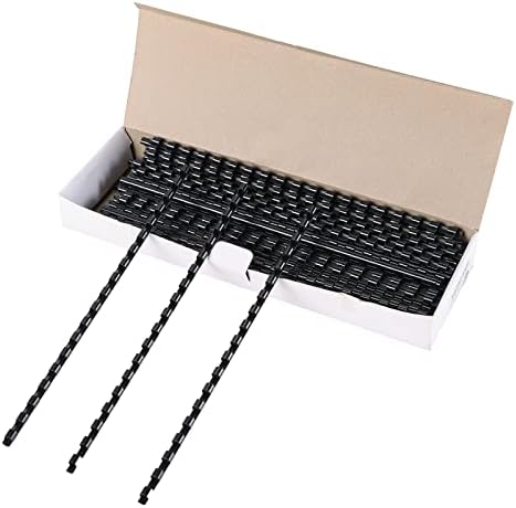 MYFULLY 100 Pack 19-Ring Plastic Binding Spines 1/4" Dia, 20-Sheet by MYFULLY