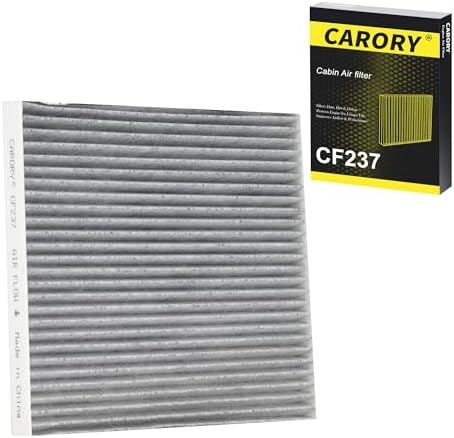 CARORY Cabin Air Filter w/Activated Carbon for Nissan Versa 12-19, Versa Note 14-19, NV200 17-21, Micra 15-19, Chevy City Express 15-18, March 12-24, Note 14-19, CF237 by Carory