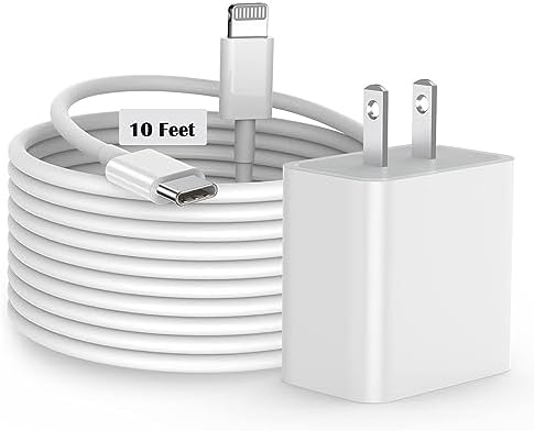 10FT iPhone Fast Charger,[Apple MFi Certified]iPhone USBC Fast ChargerBlock by TrimDish