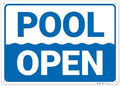 Pool Open Sign, by SigoSigns