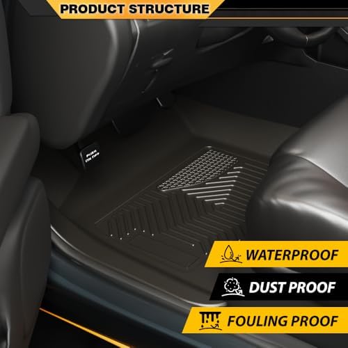G-PLUS TPE 3PCS Floor Mats Fit 2016-2023 Toyota Tacoma Double Cab - Image 2