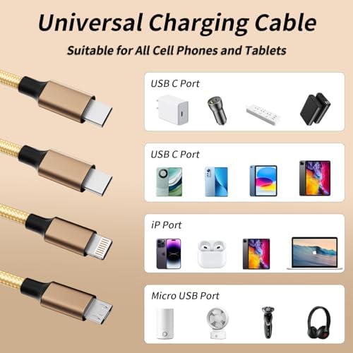 USB C Multi Charging Cable, 3 in 1 Charging Cords for Multiple Devices - Image 3