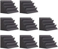 8 Pack - Bass Traps Acoustic Foam Corner, 8''x8''x12'' Black Bass Traps Corner Studio Foam, High Density and Fire-Proof Acoustic Panels Recording Studio Acoustical Treatments by SODOCT