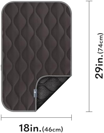 Paw Inspired Washable Padded Crate Mats for Dogs, Gray, 29x18 Inch - Image 2