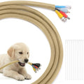 Yecaye 10ft - 1/2 inch Cord Protectors from Pets no Chew, Gold by Yecaye