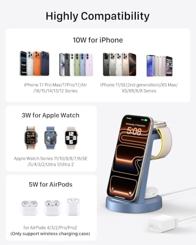 Anlmz 3 in 1 Charging Station - Wireless Charger for Apple Multiple Devices - Image 4