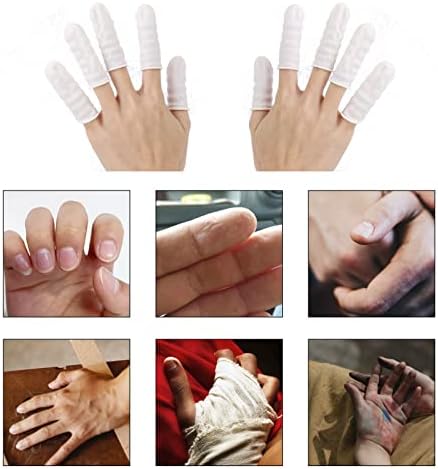 acDesign 300Pcs Finger Cots LargeLatex Finger Cots White Finger Protectors for Injured Finger,Cracked Finger,Sports - Image 7