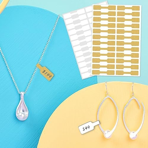 Kraft Jewelry Price Labels,Any Pen Will not be Smeared,No Glue in the Middle Folding Part,Suitable for Jewelry handicrafts,etc.(600 PCS,1 Bag) - Image 4