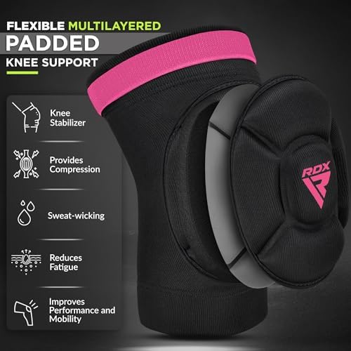 RDX Knee Pads for Work, Oeko TEX Certified, Anti-Slip Protective Thick Padded Foam Pad, Collision Avoidance Sleeves Pair, MMA Muay Thai Grappling Volleyball Football Wrestling Gardening. - Image 5