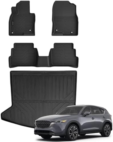 AUXKO All Weather Floor Mats Cargo Mat for Mazda CX-5 2025-2017 by AUXKO