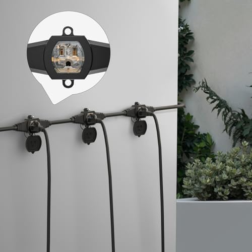 50FT Outdoor Extension Cord, 16 Gauge SJTW 5-15R Cable Male Plug to Female Connector,10 Evenly-Spaced Outlets Plug,Suitable for Stage Setting or outdor. - Image 6