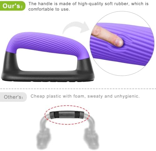 Kipika Push Up Bars, Pushup Stands, Anti-Slip Soft Plastic Push Up Handles, Bottom Anti-Slip Pad, Strength Training Equipment, Perfect for Floor Workout Exercise - Image 5