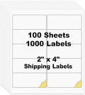 1000 Pcs 2"x4" 10 Up Shipping Labels for Laser & Inkjet Printer by Risepekt