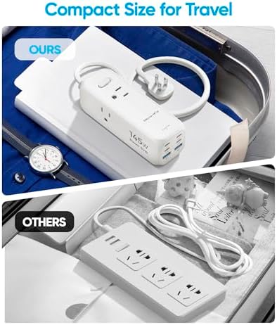 Olcorife USB Power Strip with 3 AC Outlets 6 USB Ports(4 USB C),5 FT - Image 6