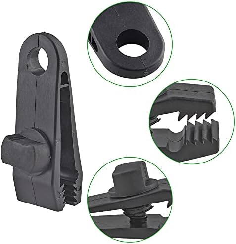 Jiozermi 24 Pcs Tarp Clips for Secures Outdoor Camping, Black - Image 4