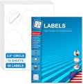 2.5" Round Labels, Printable for Laser & Inkjet, 90 Labels by Unknown