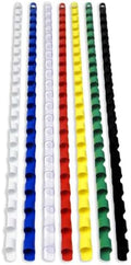 Rayson CR-6-100-M Plastic Binding Combs 1/4in. 21-Ring, 20-Sheet Capacity, Colorful Comb Binding Spines, Max. Binding A4 Size Paper (8.3"×11.7"), Box of 100 by RAYSON