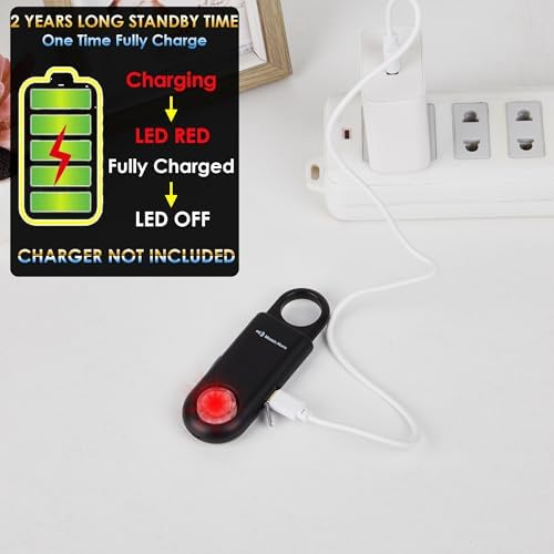 135dB Rechargeable Personal Alarm with Ultra Bright Flashlight - Image 5