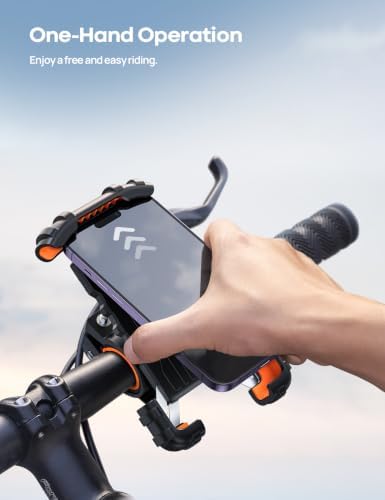 Lamicall Bike Phone Holder Motorcycle Mount - One-Hand Operation, Lockable - Image 2