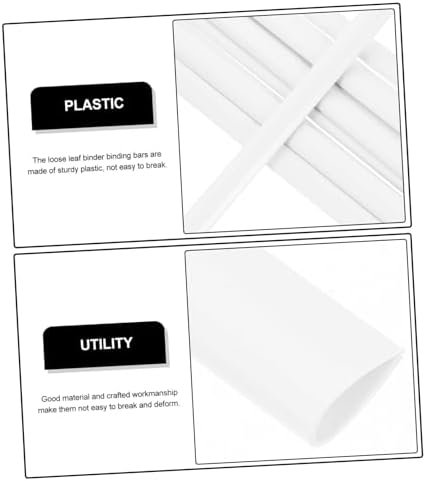 VILLCASE 50pcs Plastic Slide Binders for Loose Leaf Documents Binding Bars Grip for Office and School Use - Image 2