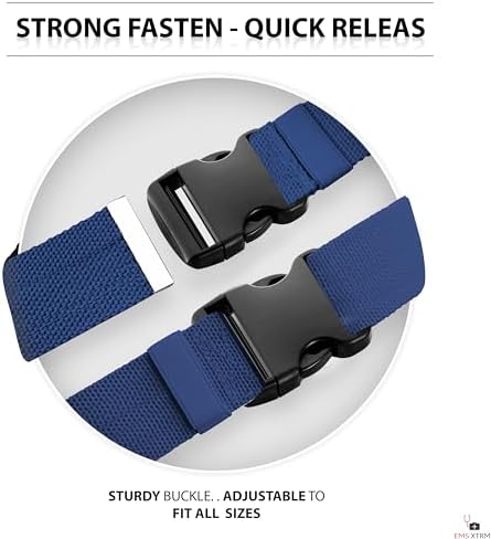 EMS XTRM Gait Belts for Seniors, Belt to Lift Elderly Standing Assist Aid Quick Release Buckle for Caregivers, Nurses, Home Health Aides, Physical Therapists (Plastic Buckle - Navy) - Image 4