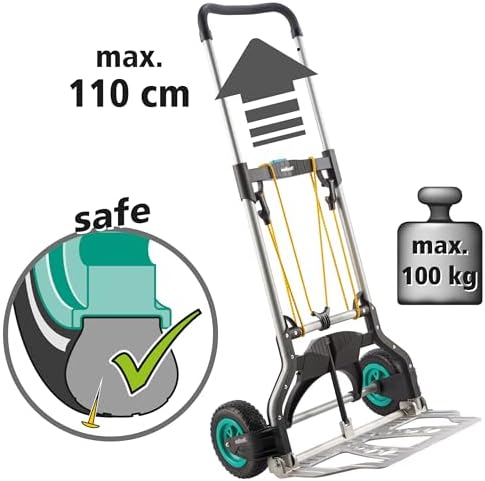 wolfcraft TS 850 Offroad Folding Sack Truck - All-Terrain Hand Trolley - Image 2
