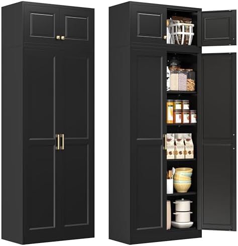 Polup 86" Tall Metal Kitchen Pantry Storage Cabinet with Doors and Shelves by POLUP