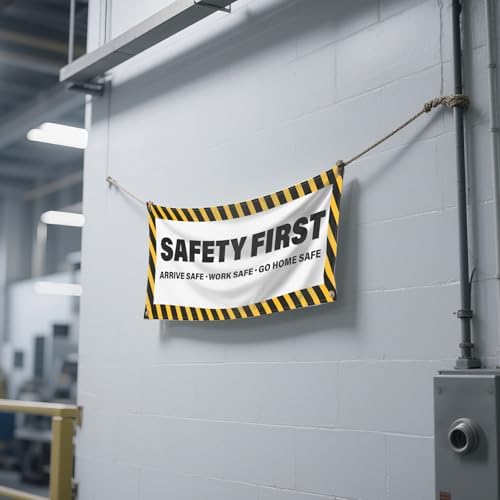 2 Pack Safety First Banners Arrive Work Go Home Safe Sign 4×2 Feet - Image 6