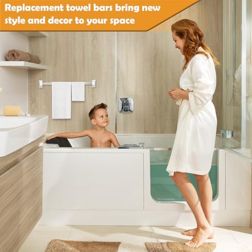 24 Inch Clear Bathroom Towel Bar Replacement Rod for Ceramic Holders - Image 3