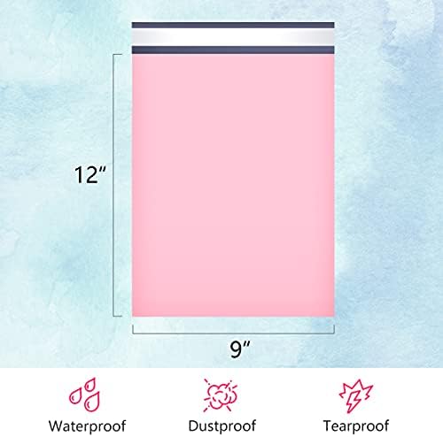 UCGOU Poly Mailers 9x12 Inch Light Pink 200 Pack Shipping Bags #3 Strong Mailing Envelopes Boutique Packaging Postal Self Seal Adhesive Waterproof and Tear Proof Small Business for Clothes Books - Image 2