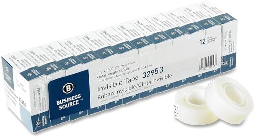 Business Source BSN32953 Premium Invisible Tape, Clear (12 per Pack, Pack of 2) - Image 2