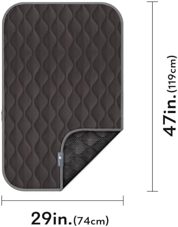 Paw Inspired Washable Padded Crate Mats for Dogs, Gray, 47x29 Inch - Image 2