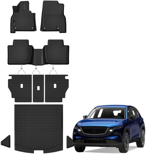 AUXKO All Weather Floor Mats Cargo Mat with Backrest Mat for Mazda CX5 2026 - Image 2
