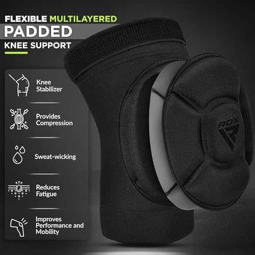 RDX Knee Pads for Work, Oeko TEX Certified, Anti-Slip Protective Thick Padded Foam Pad, Collision Avoidance Sleeves Pair, MMA Muay Thai Grappling Volleyball Football Wrestling Gardening. - Image 5