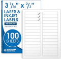 3 7/16" X 2/3" Matte White Printable Labels (100 Sheets, 3000 Stickers) by SpartanIndustrial