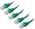 Cable Matters 10Gbps 5-Pack Snagless Cat 6 Ethernet Cable, 1ft, Green by CableMatters