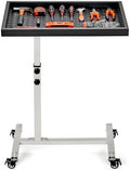 OLBRUS Adjustable Work Table, Mechanic Rolling Tool Tray Table, Gray by OLBRUS