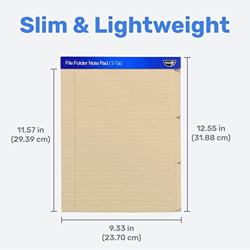 Find It File Folder Notepad - Pack of 72-9.5 x 12.5 Inch Notebook Organizer Folders for Filing, Document, and Clipboard Organization - Manila - Image 4