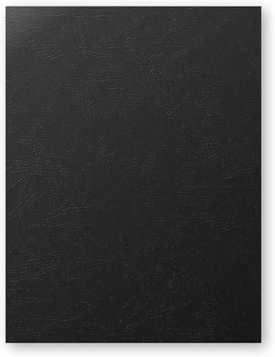RAYSON 8.5" x 11" Black Leather Texture Binding Covers, 12 Mil Thick, 230gsm Paper, Un-Punched, Letter Size, 100 Pack by RAYSON