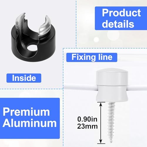 SmallCat 3 Sets Charger Holders for Cords, Adjustable Cable Anchor Holders, Adhesive Metal Cord Clips, Cable Management Wire Organizers for Desk, Office, Nightstand - Matte Black, White, Rose Gold - Image 3