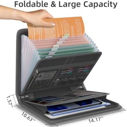 Fireproof Accordion File Organizer, Expanding File Folder with 13 Pockets - Image 5