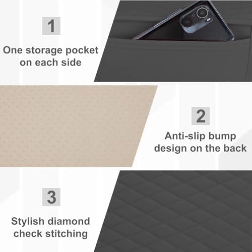 BFXM Car Center Console Cover with 2 Organizer Pockets Storage Bags - Image 4