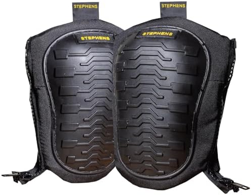 Stephens Strapless Knee Pads for Construction - Heavy Duty Soft Cap Design for Work | Safety Work Gear | Flooring | Roofing | Gardening | Personal Protective Equipment - Cushion Support for Kneeling - Non-Slip Strapless Knee Pad - Eliminate Knee Pain by StephensStraplessKneePads