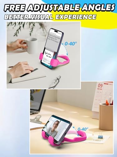 Christmas Stocking Stuffers for Teen Girls Women Cell Phone Holder Hot Pink - Image 4