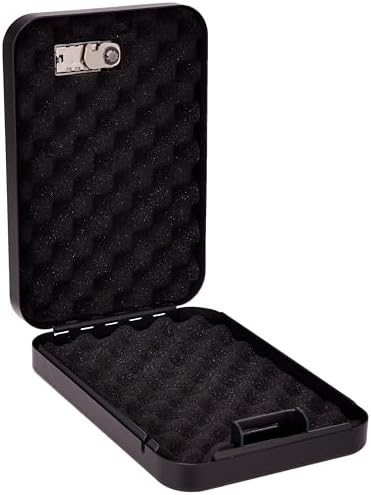 Bulldog Vaults Personal Safe with Steel Combination Lock and Security Cable, 9.7 x 6.5 x 1.8-Inch, Black - Image 2