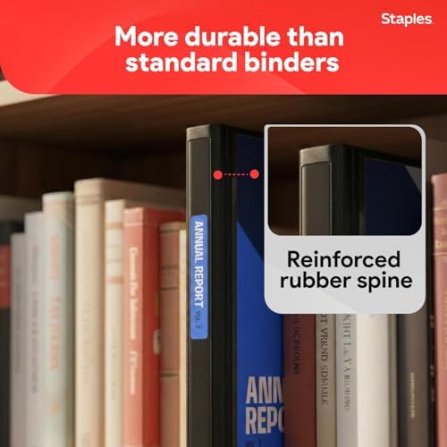 Staples Better 1-Inch D-Ring Binder, Black, Heavy-Duty, 3-Ring - Image 4