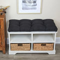 Klear Vu The Gripper Non-Slip Tufted Bench Cushion for Indoor Furniture, Assembled in USA, Entryway Storage, Bay Window, Corner Nook or Piano Seat, 33 Inches, Solid Black by KlearVUHomeTextiles