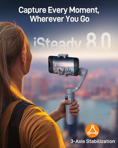 hohem iSteady X3 SE Foldable Phone Gimbal with Detachable Remote, Gray - Image 2